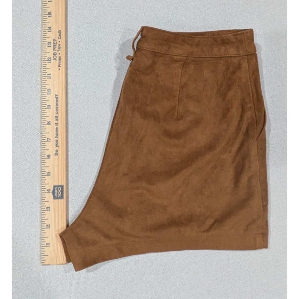 Abercrombie & Fitch Shorts Women 8 Brown Faux Suede High Rise Patch Pocket - Picture 7 of 7